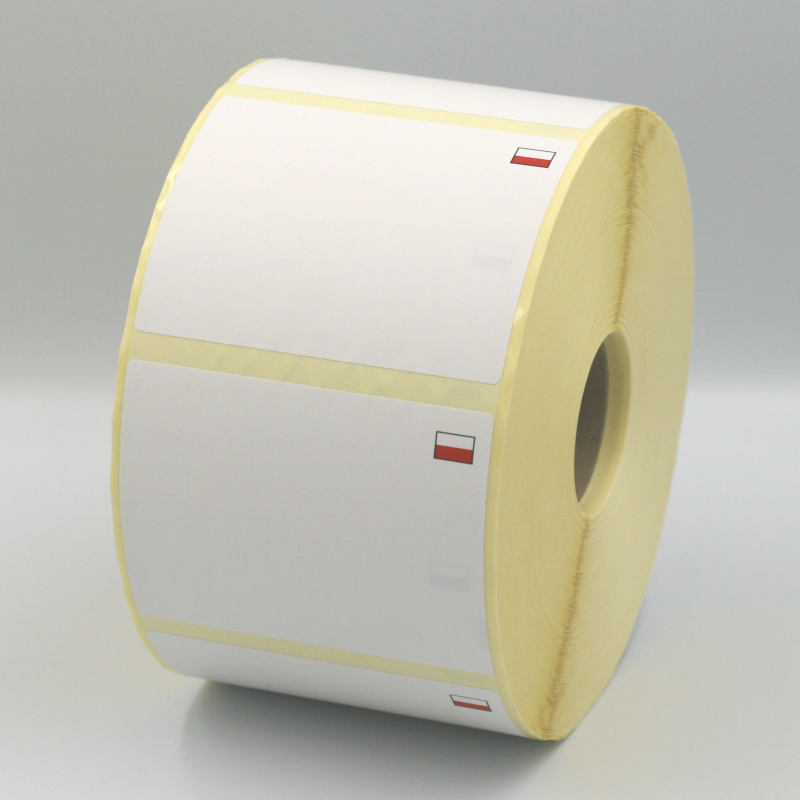 Etykieta 90×70 mm z flagą polski