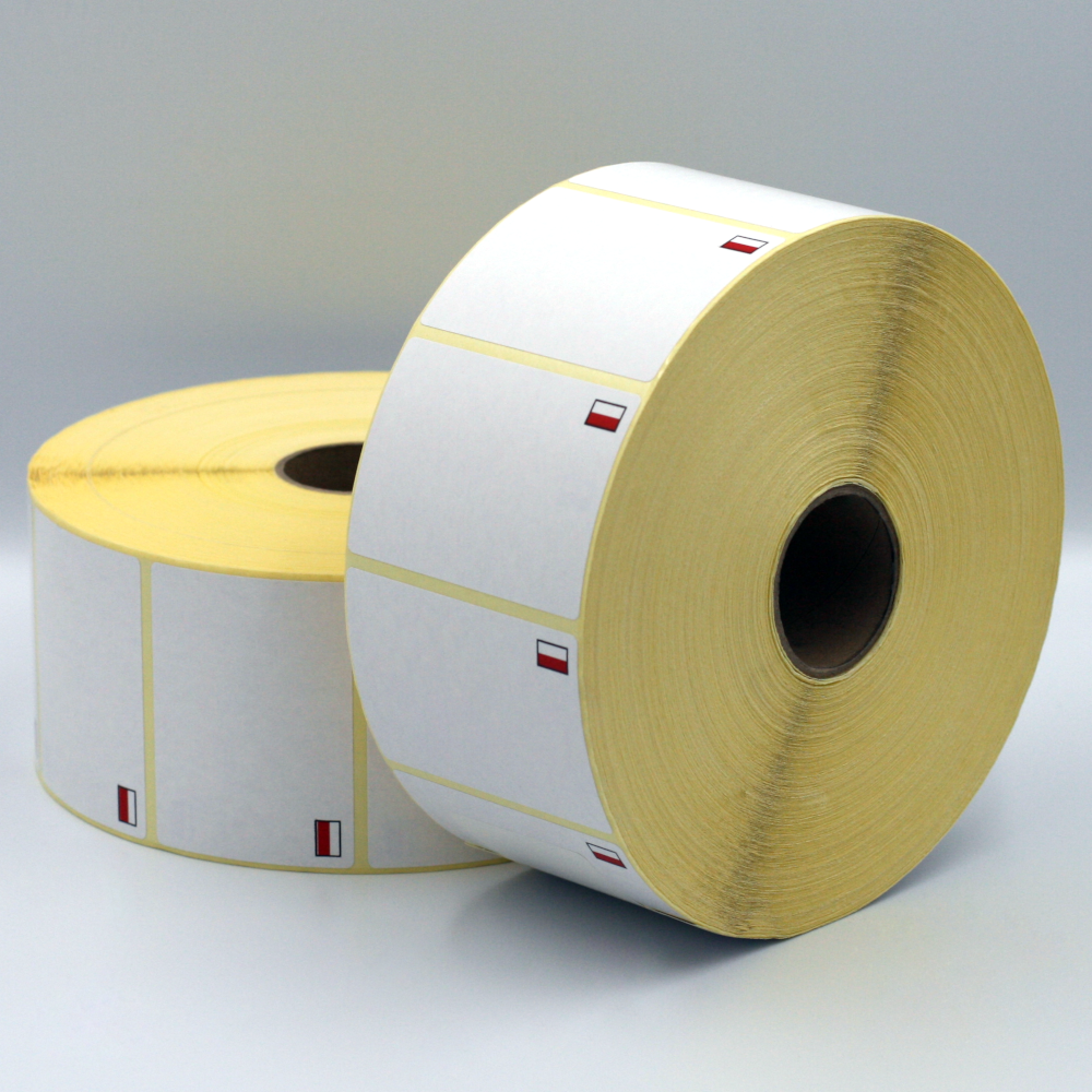 Etykieta 70x50 mm z Flagą Polski